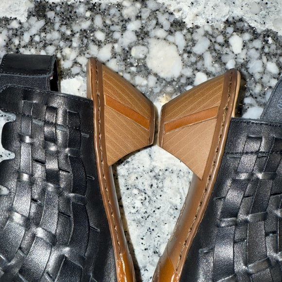 Rieker Anti-Stress Black Woven Leather Slingback Heels Size 40 (US 8.5–9) - Picture 11 of 13